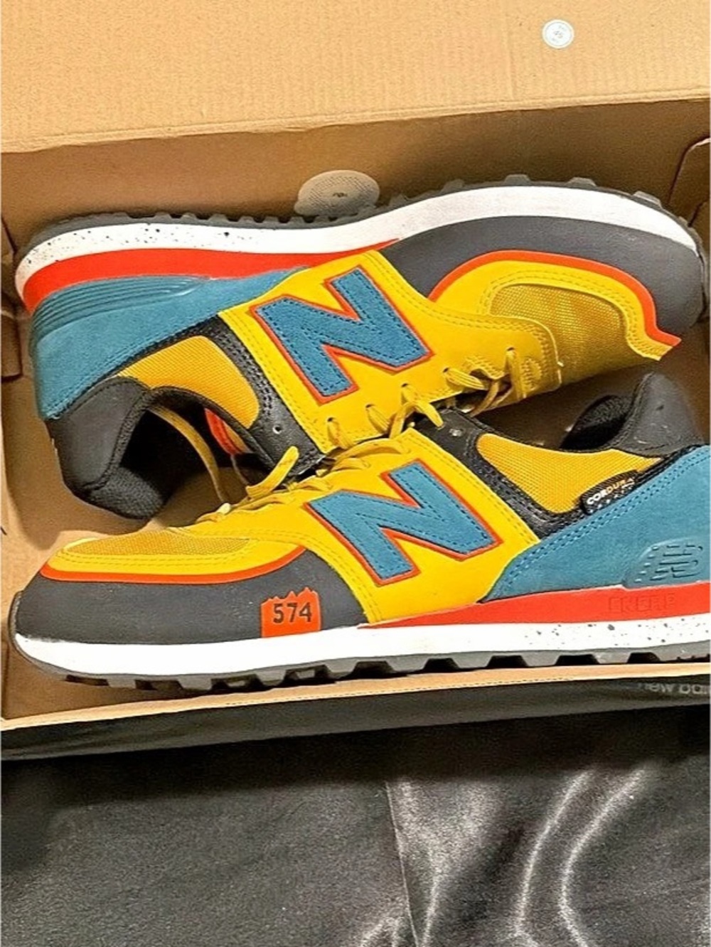 New Balance 574T 'Harvest Gold Blaze' Sneakers in Yellow & Blue